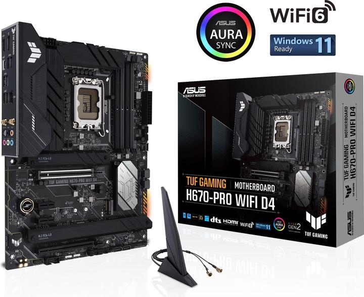ASUS TUF H670-PRO GAMING D4 (LGA 1700, Intel H670, ATX)