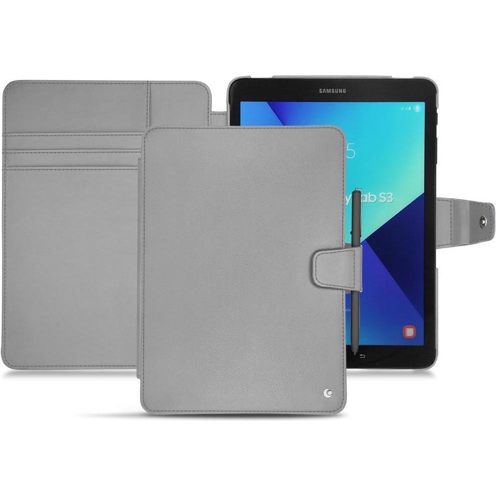 Noreve Lederschutzhülle Wallet (Galaxy Tab S3 9.7 (2017)), Tablet Hülle, Grau