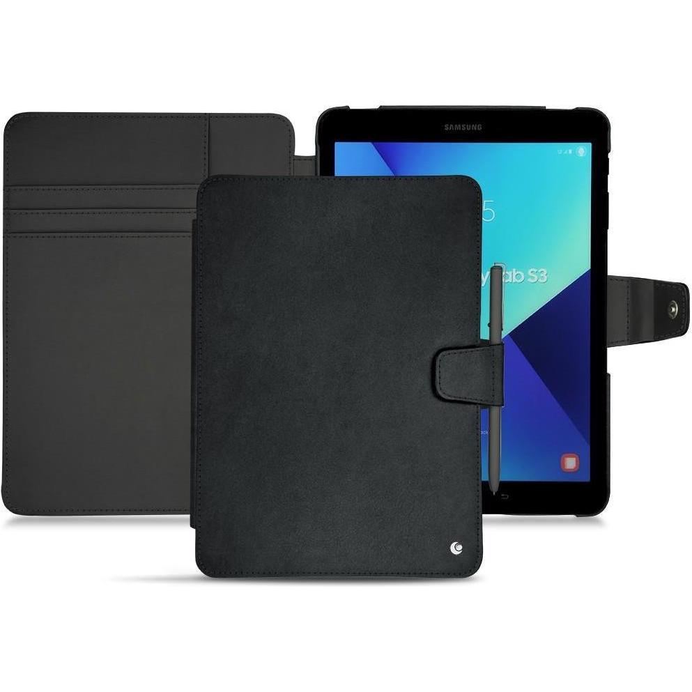 Noreve Lederschutzhülle Wallet (Galaxy Tab S3 9.7 (2017)), Tablet Hülle, Schwarz