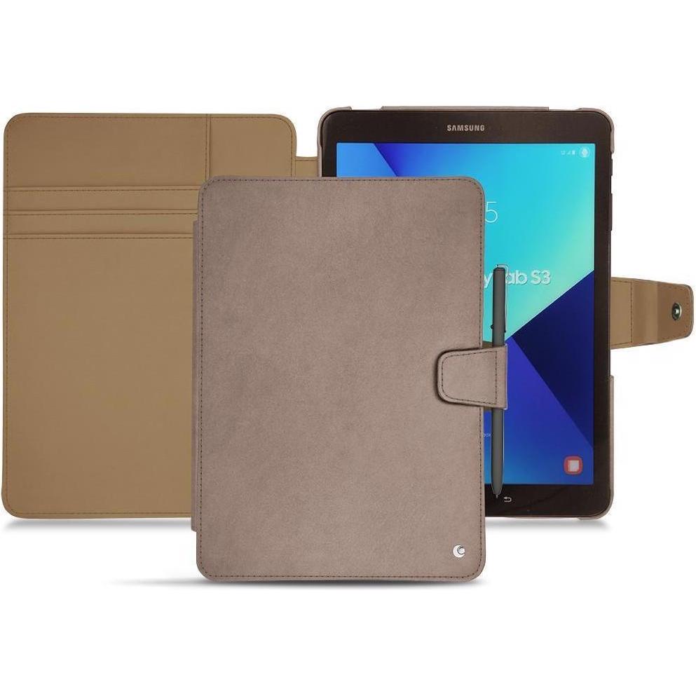Noreve Lederschutzhülle Wallet (Galaxy Tab S3 9.7 (2017)), Tablet Hülle, Beige