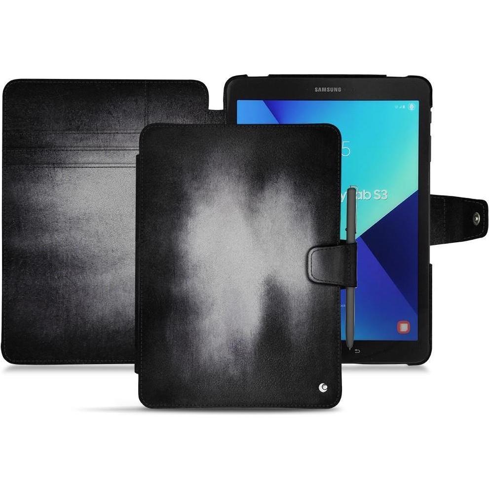 Noreve Lederschutzhülle Wallet (Galaxy Tab S3 9.7 (2017)), Tablet Hülle, Grau