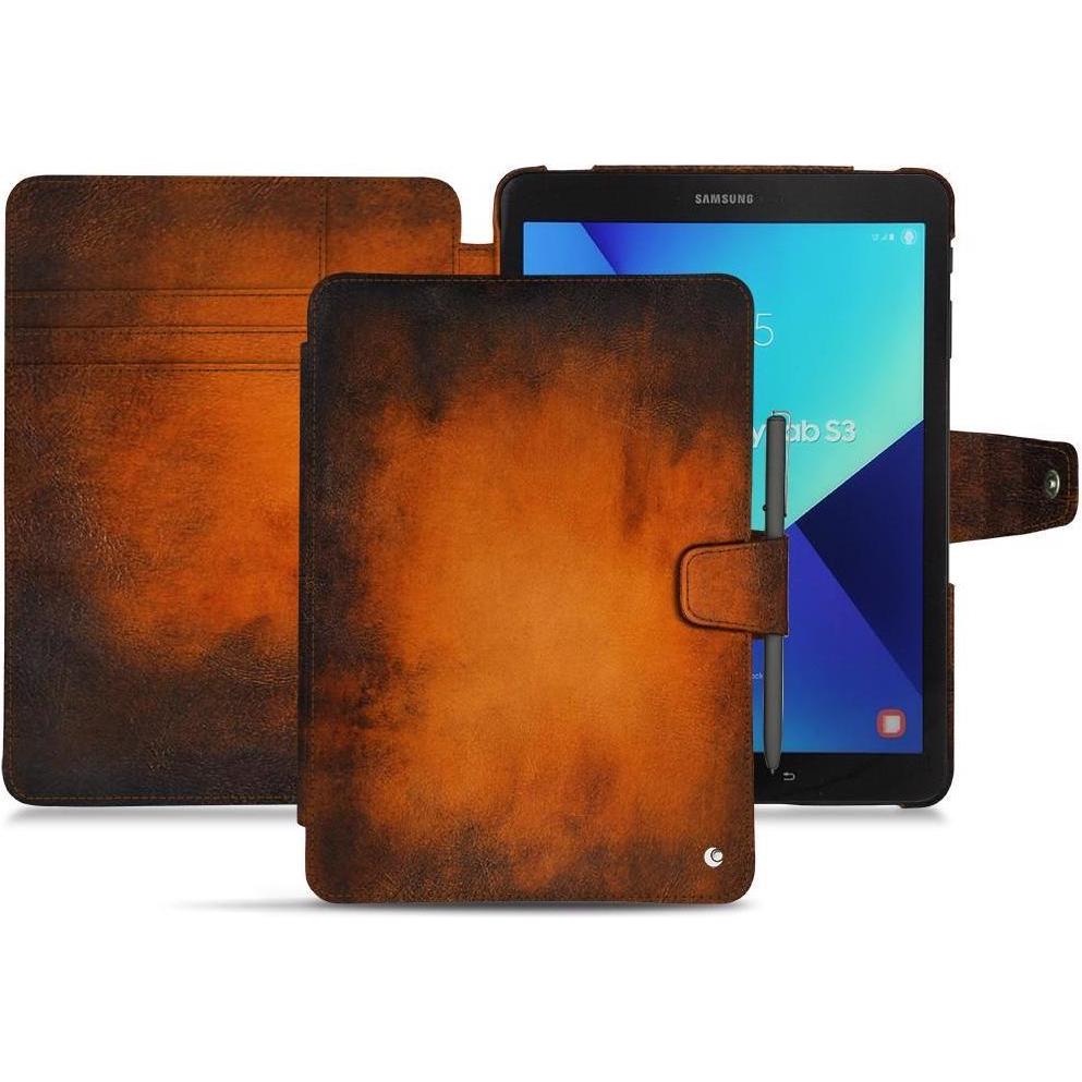 Noreve Lederschutzhülle Wallet (Galaxy Tab S3 9.7 (2017)), Tablet Hülle, Violett