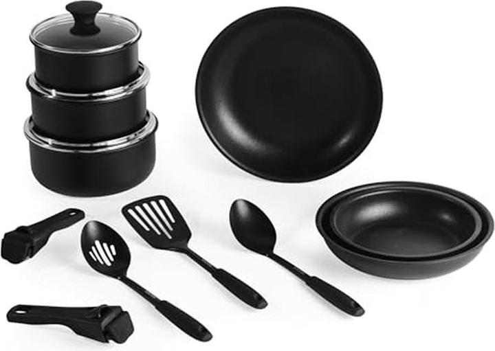 Actual product image Salter BW12055IS Clip & Cook 14-Piece Kitchen Set (Pan set + pot set, Aluminium)