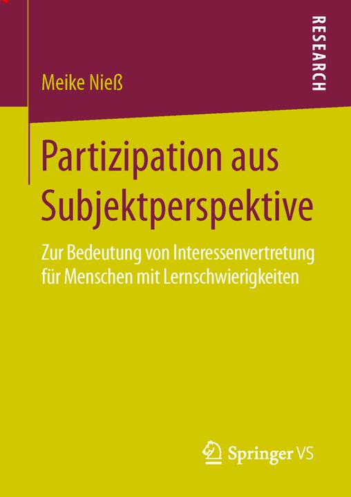 Produktbild Partizipation aus Subjektperspektive (Deutsch, Meike Niess, 2016)