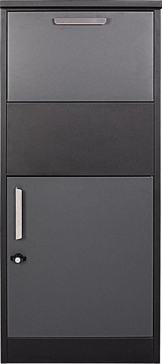 Actual product image Wiltec XPOtool parcel box Standing letter box anthracite 50x39x12cm Parcel box at home steel