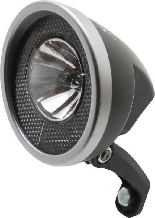 Produktbild smart fahrradlicht mit dynamo vorne an der halogengabel 10 lux on-off