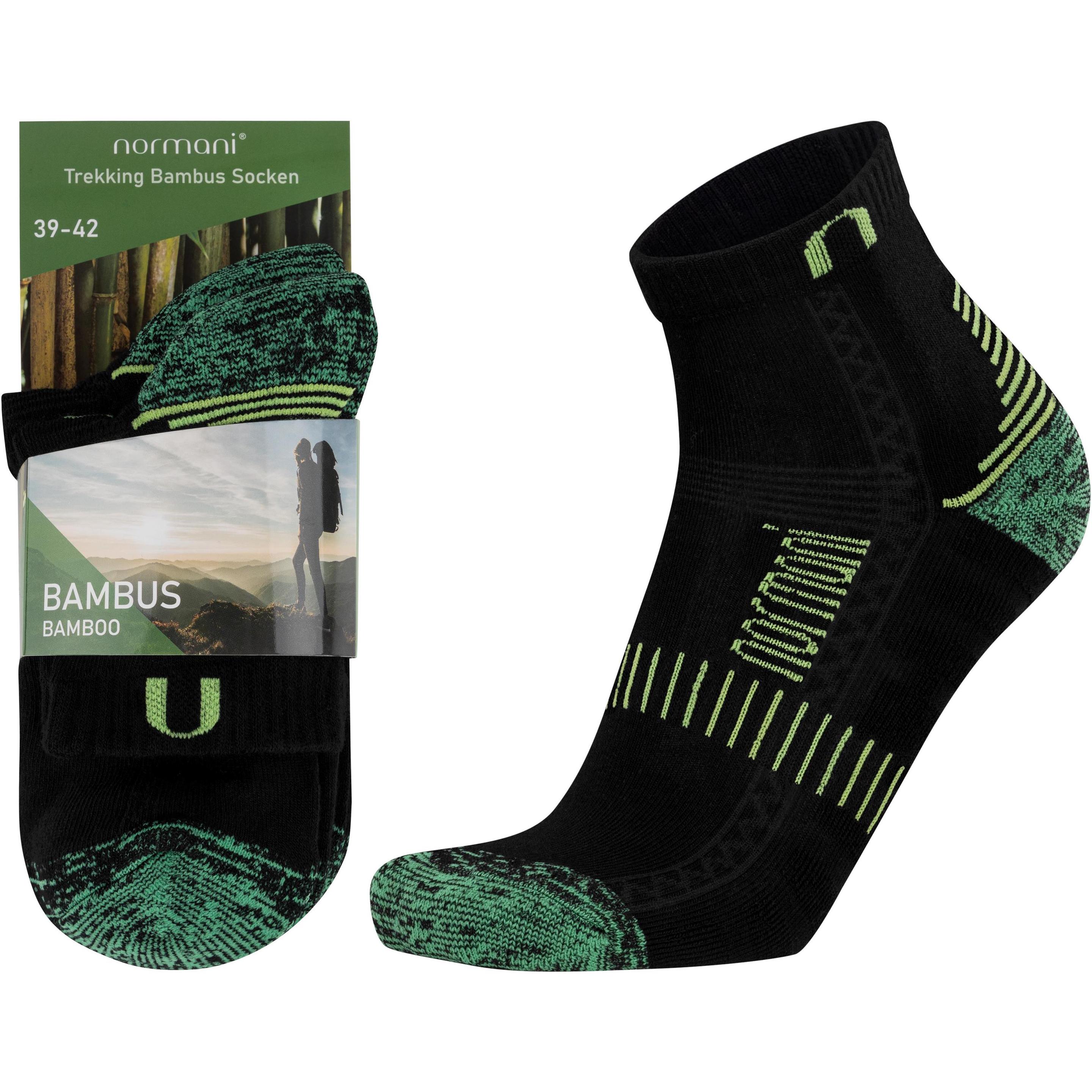 Normani, Herren, Socken, 3 Bambus Funktion Kurzschaftsocken - 9389, Grün, (3er Pack, 43 - 46)