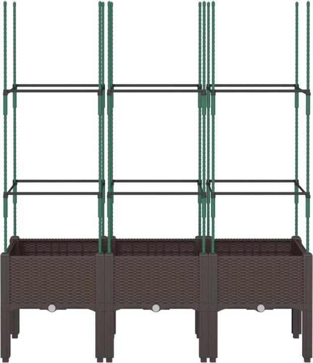 Image du produit vidaXL Bac à plantes avec treillis PP