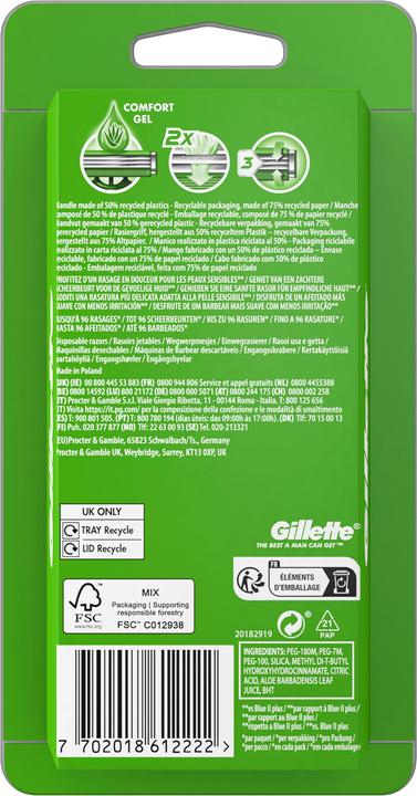 Produktbild Gillette Sensor3 Sensitive 8er SRP