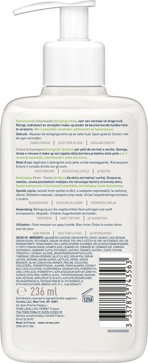 Actual product image CeraVe Cream-to-Foam (Cleansing Foam)