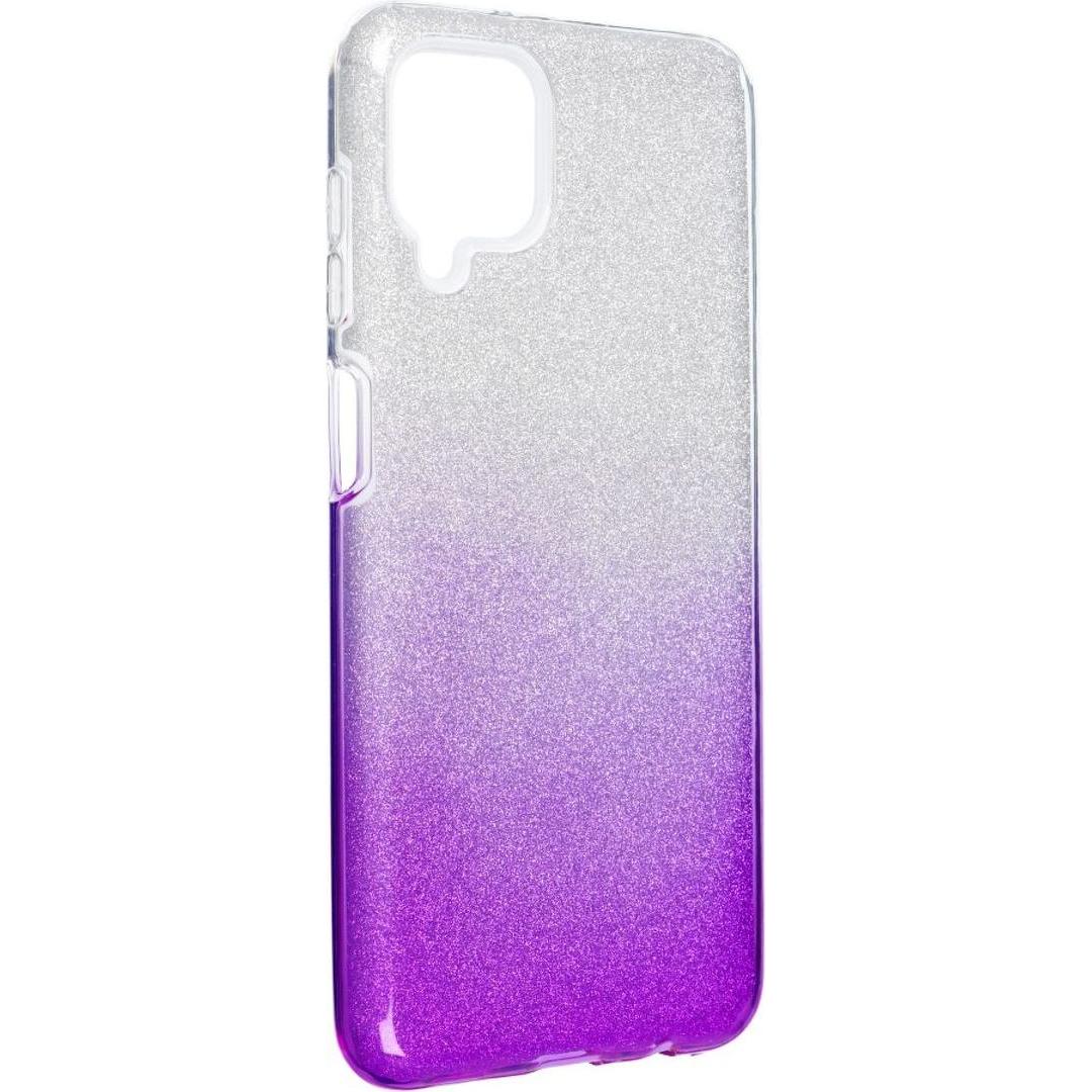 König Design Handyhülle für Samsung Galaxy A12 Schutzcase Cover Bumper Schale Glitzer Violett (Samsung Galaxy A12), Smar...