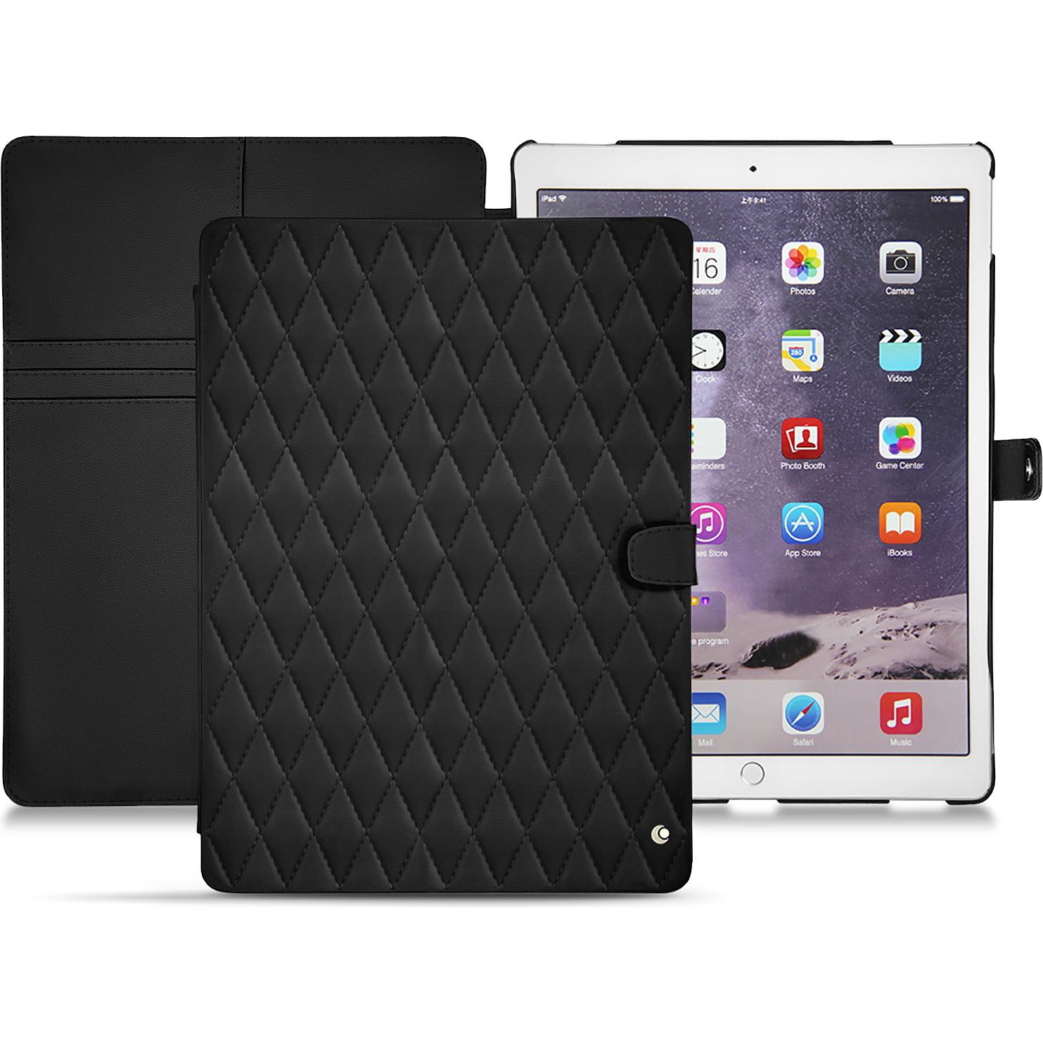 Noreve Lederschutzhülle Wallet (iPad Pro 12.9 2017 (2. Gen)), Tablet Hülle, Schwarz