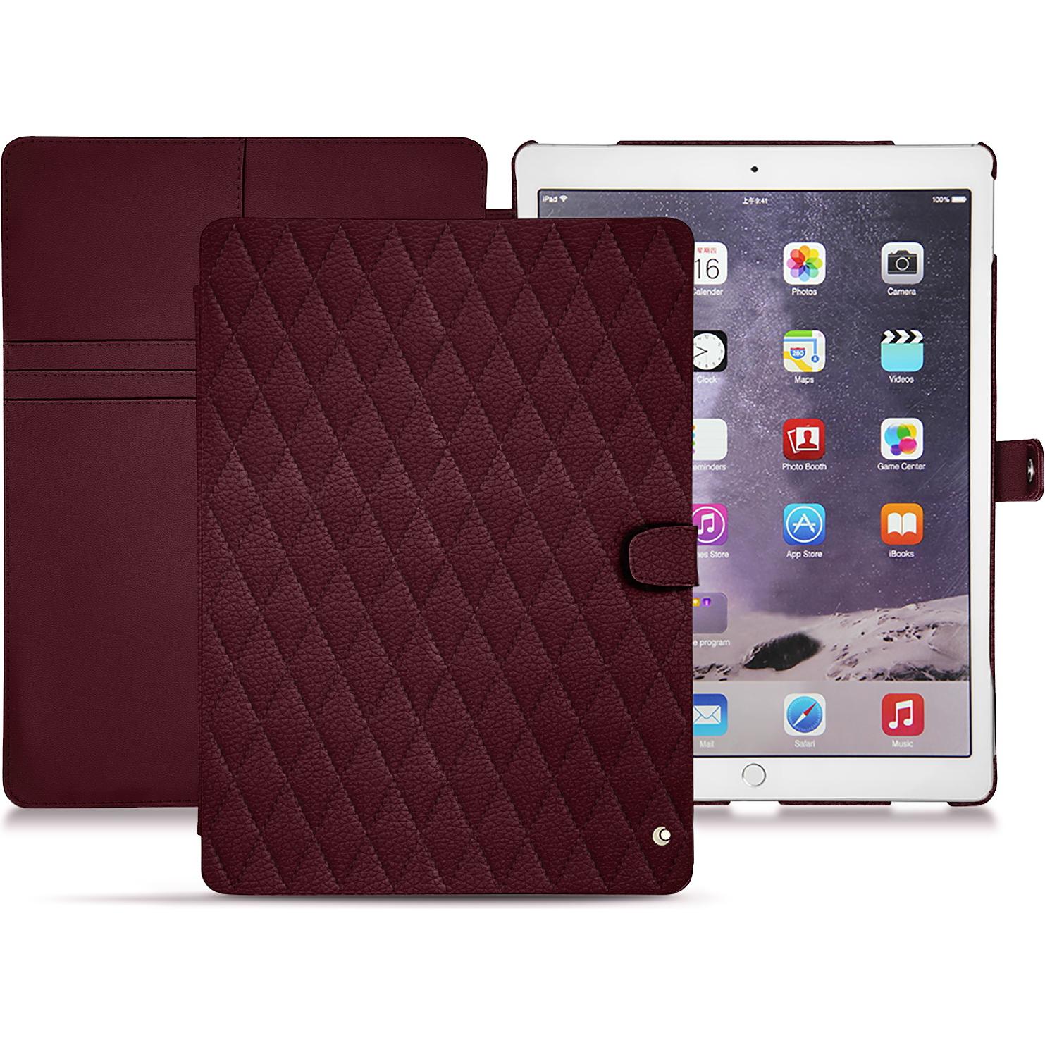 Noreve Lederschutzhülle Wallet (iPad Pro 12.9 2017 (2. Gen)), Tablet Hülle, Violett