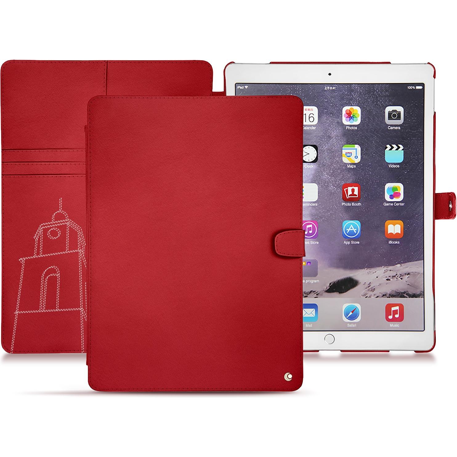Noreve Lederschutzhülle Wallet (iPad Pro 12.9 2017 (2. Gen)), Tablet Hülle, Rot