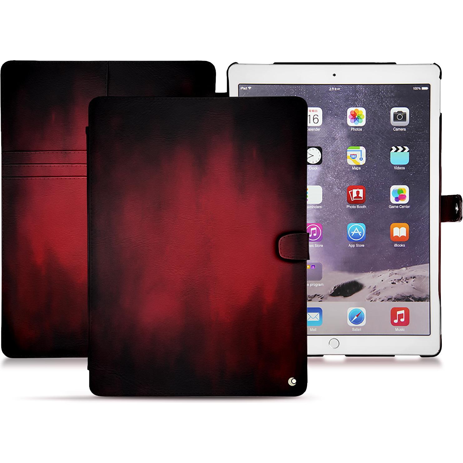 Noreve Lederschutzhülle Wallet (iPad Pro 12.9 2017 (2. Gen)), Tablet Hülle, Rot