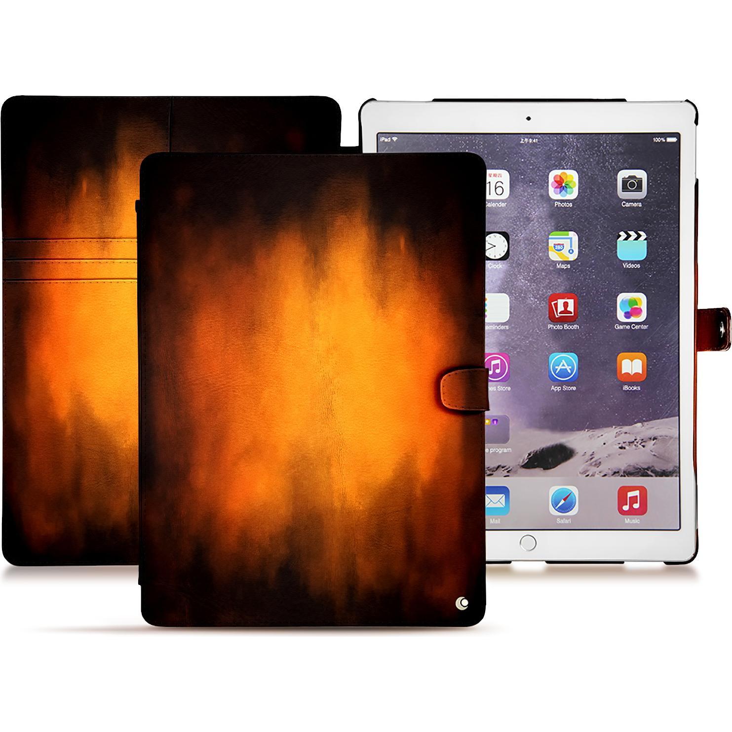 Noreve Lederschutzhülle Wallet (iPad Pro 12.9 2017 (2. Gen)), Tablet Hülle, Violett