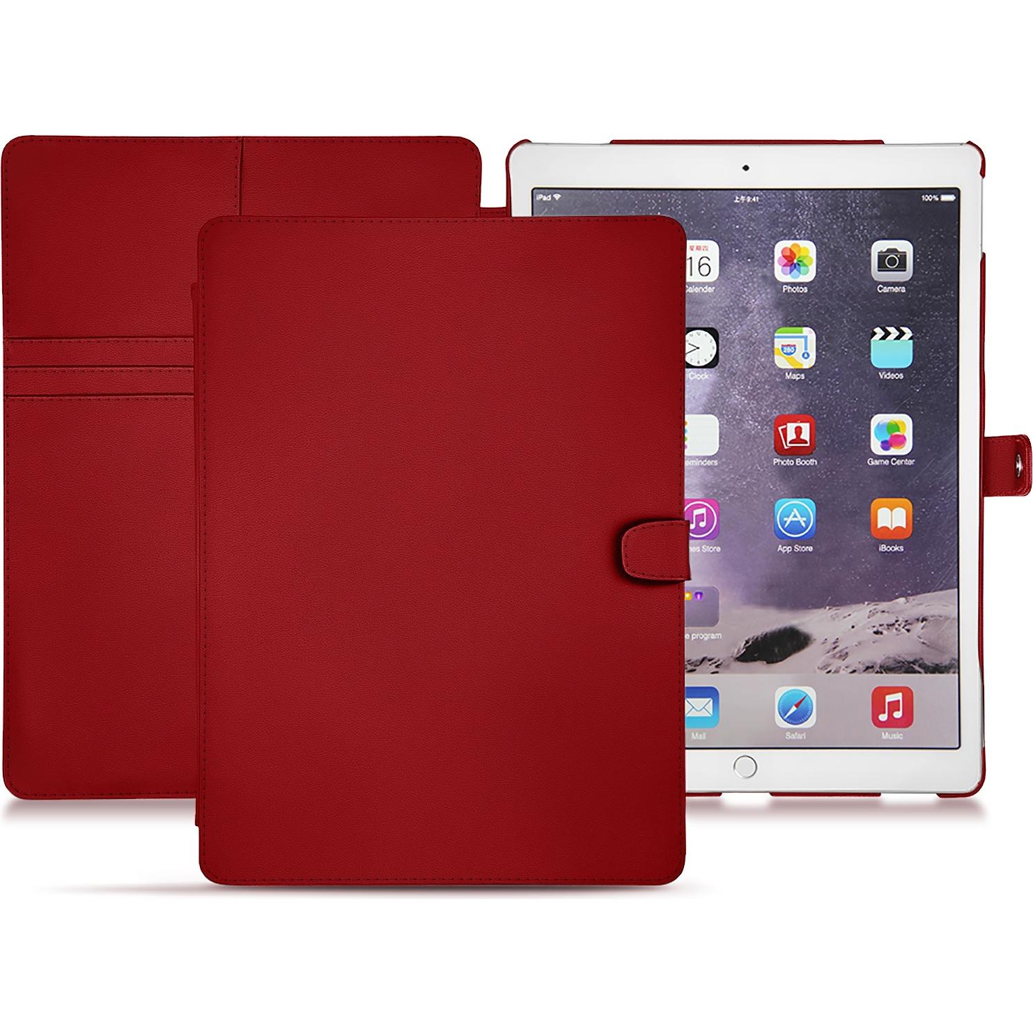 Noreve Lederschutzhülle Wallet (iPad Pro 12.9 2017 (2. Gen)), Tablet Hülle, Rot