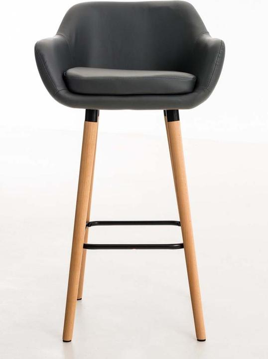 Produktbild CLP Barhocker Grant Kunstleder, grau