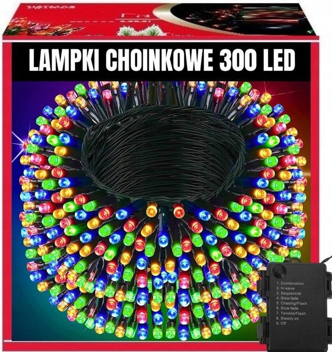 Actual product image Extralink Lichterkette Weihnachtslichter 300led Innen. Aussen. Multifarbig 21,7m (21.70 m)