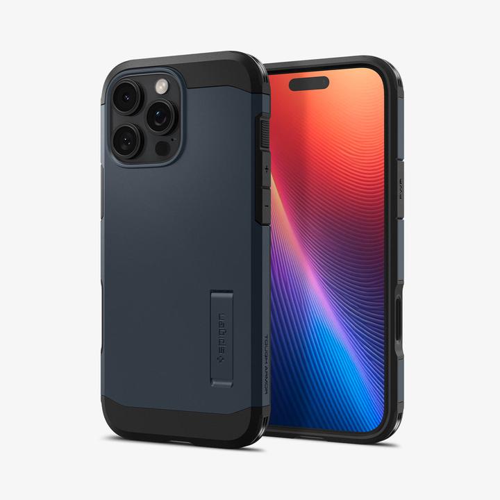 Actual product image Spigen Tough Armor T AI (MagFit + Camera Control) iPhone 16 Pro Case Metal Slate (Apple iPhone 16 Pro)