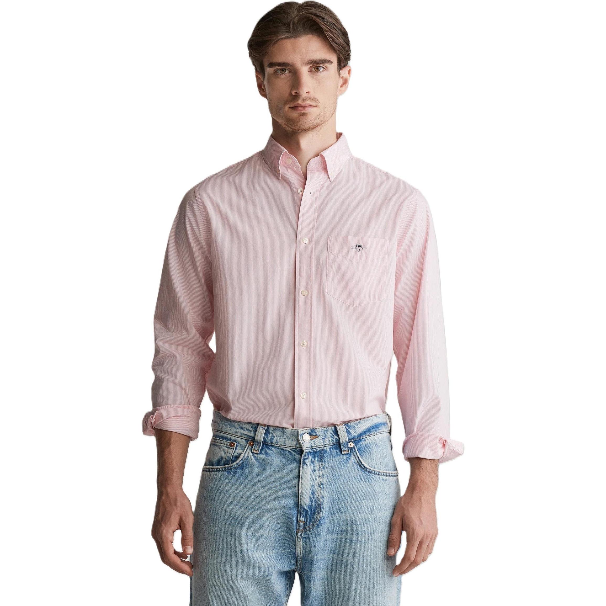 GANT, Herren, Hemd, Dobby, Rosa, (S)