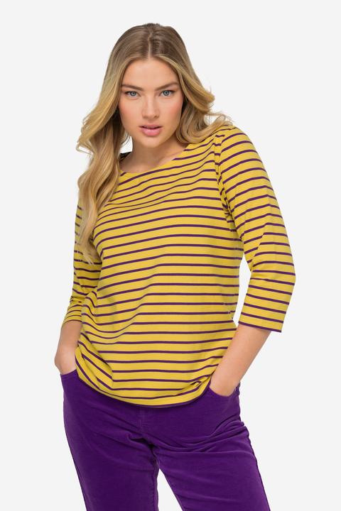 Immagine prodotto Laurasøn Maglia a righe dalla vestibilità normale con scollo rotondo e maniche a 3/4 (XL)