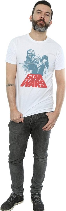Actual product image Star Wars Mens Han Solo Chewie Duet T-Shirt (M)