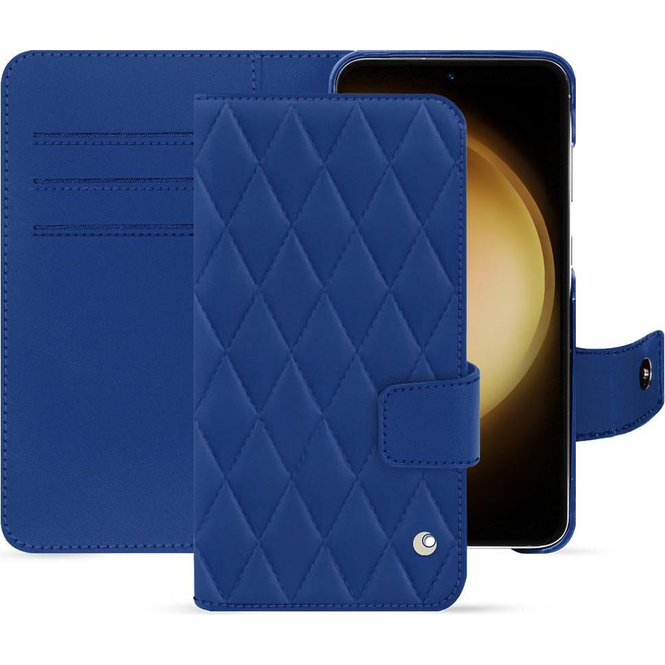 Noreve Lederschutzhülle Samsung Galaxy S23+ (Samsung Galaxy S23+), Smartphone Hülle, Blau