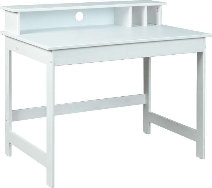Inter Link Schreibtisch Hilary massiv weiss lackiert (110 x 69 x 91 cm)