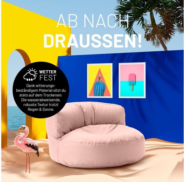 Produktbild Lumaland Sitzsack-Sofa, 320 l Polyester (PES)/Textil, Hellrosa