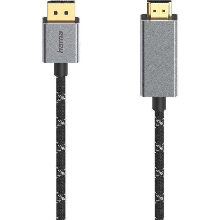 Thumbnail - Hama DisplayPort — HDMI (Typ A) (1.50 m, HDMI, DisplayPort), Video Kabel