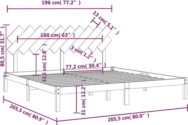 Image du produit vidaXL Bettrahmen (200 x 200 cm)