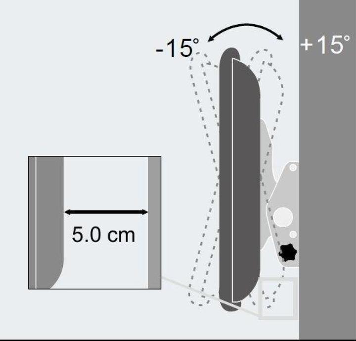 Image du produit Techly MOTION LED300 - Kit de montage (support mural inclinable) - pour écran plat - (Mur, 60 kg, 23" - 55")