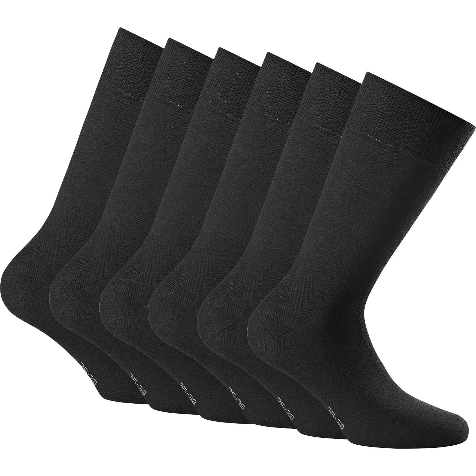 Rohner, Herren, Socken, Socken Business Bequem sitzend, Schwarz, (6er Pack, 47 - 50)