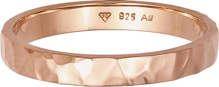 Produktbild Elli Ring Ring Basic Bandring Fein Gehämmert 925 Silber (52, 54, 925 Silber)
