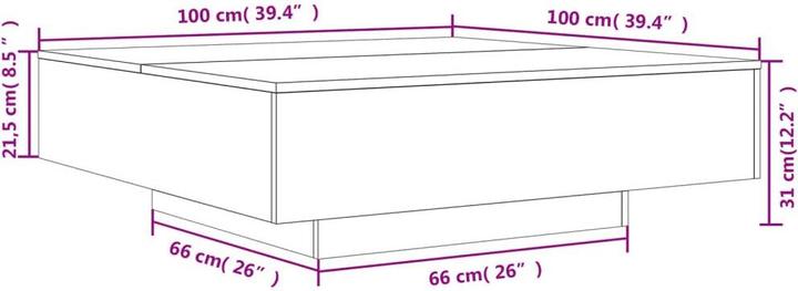 Immagine prodotto vidaXL Kora (100 x 100 x 31 cm)