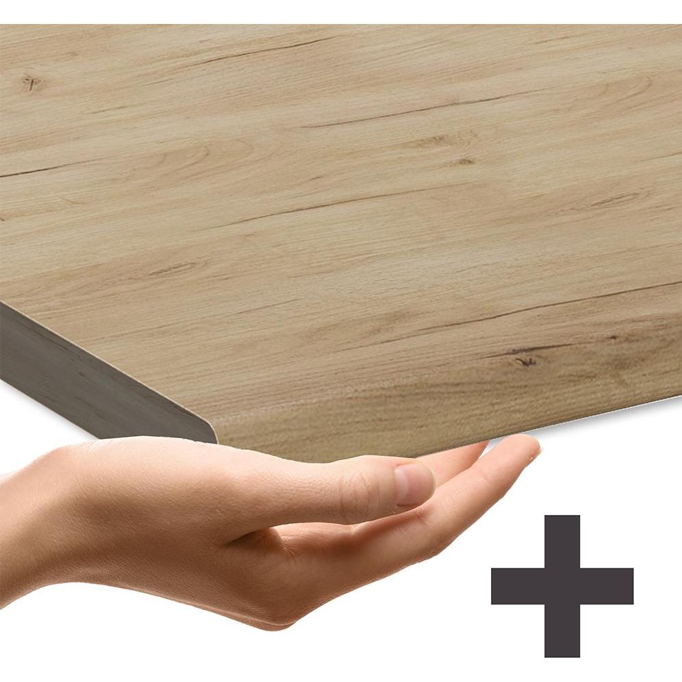 Thumbnail - Vicco, Regal, Eckunterschrank R-Line, Anthrazit Landhaus/Goldkraft Eiche, 86 cm, AP Eiche