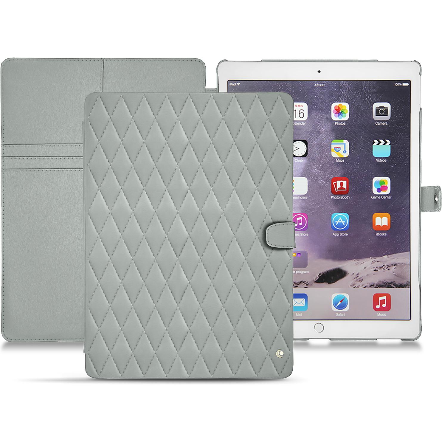 Noreve Lederschutzhülle Wallet (iPad Pro 12.9 2017 (2. Gen)), Tablet Hülle, Grau