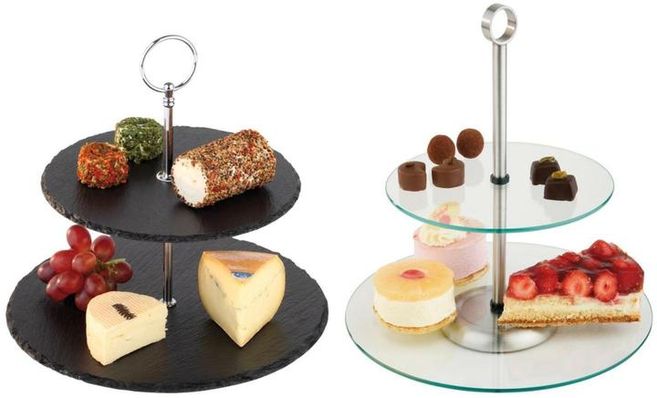 Actual product image APS 2-stufige Etagére, Naturschiefer