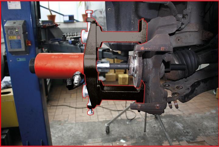 Image du produit KS Tools Outil universel pour le montage et le démontage des roulements de roue vissés et compacts, 33 pièces