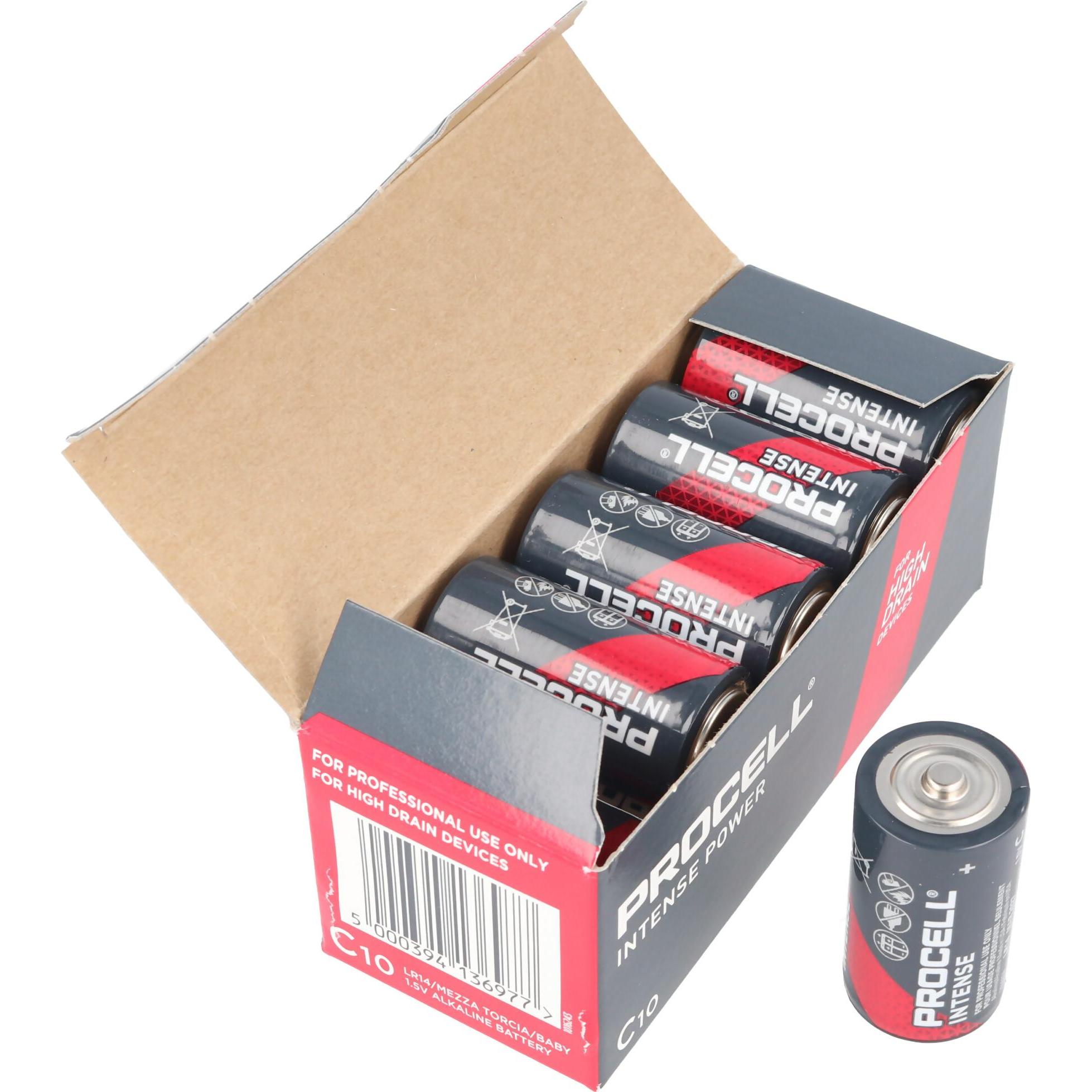 Thumbnail - Duracell 10 Stück Procell Intense Baby C, LR14 im Karton, für energieintensive Geräte (10 Stk., R14), Batterien + Akkus