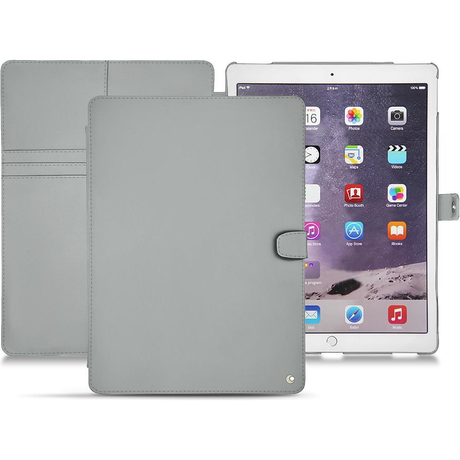Noreve Lederschutzhülle Wallet (iPad Pro 12.9), Tablet Hülle, Grau