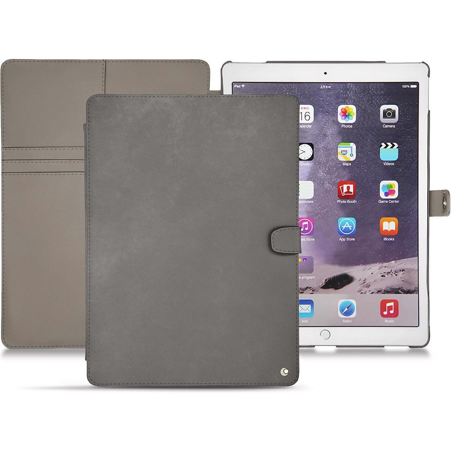 Noreve Lederschutzhülle Wallet (iPad Pro 12.9), Tablet Hülle, Grau