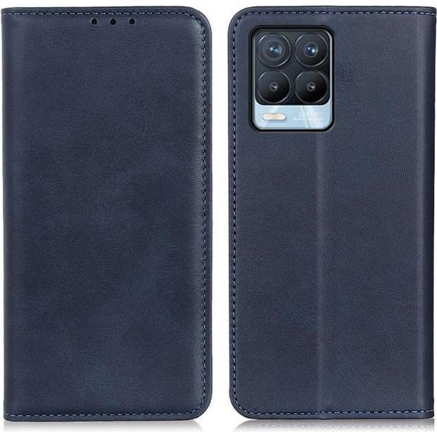 Thumbnail - MU Classic Classic V Leder Bookcover Series (Realme 8 Pro, realme 8), Smartphone Hülle, Blau