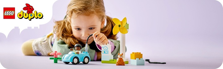 Produktbild LEGO Windrad und Elektroauto (10985)