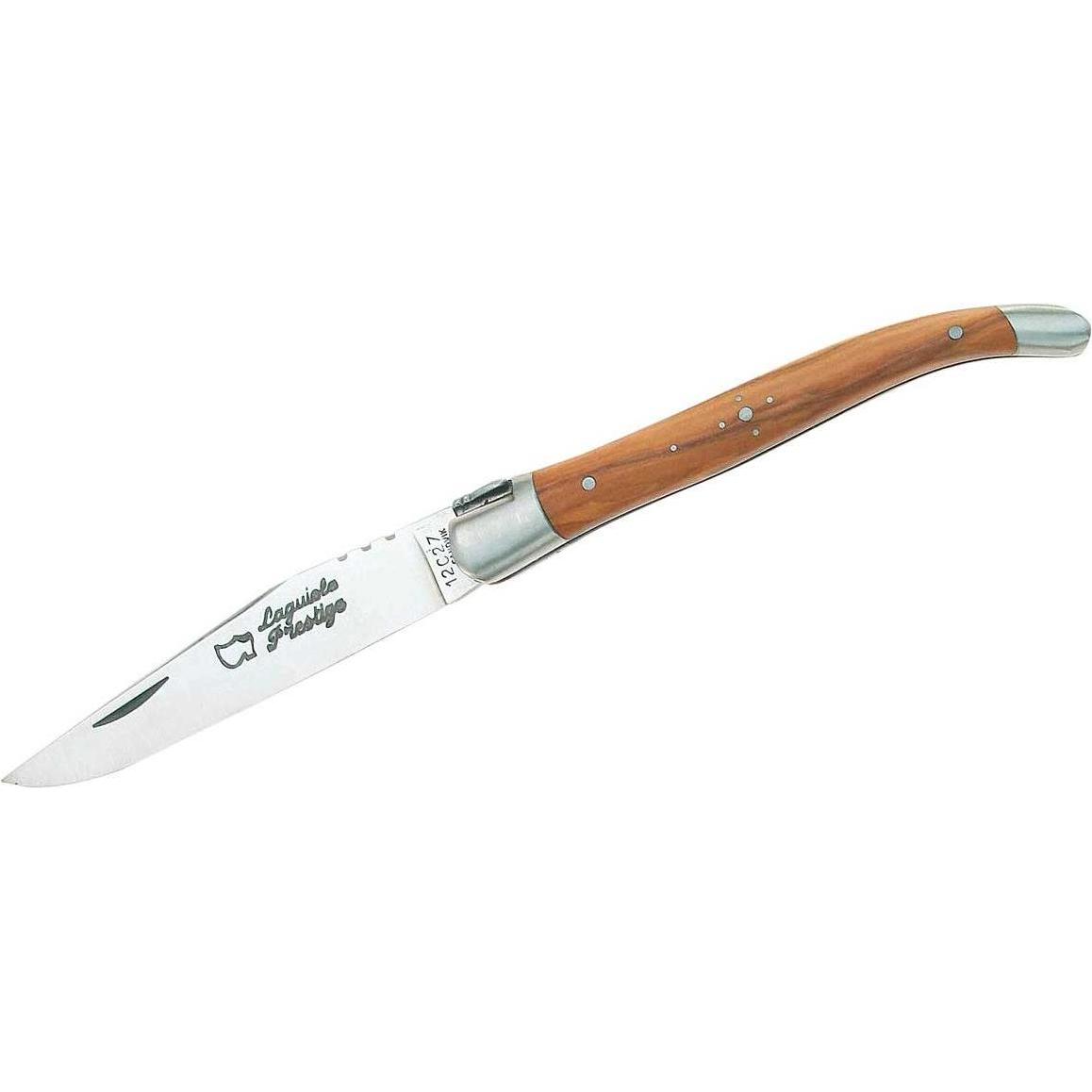 Au Sabot, Mehrzweckmesser, Laguiole Taschenmesser, Stahl Sandvik 12C27, matte Edelstahlbacken, Olivenholzschalen, Zie (1...