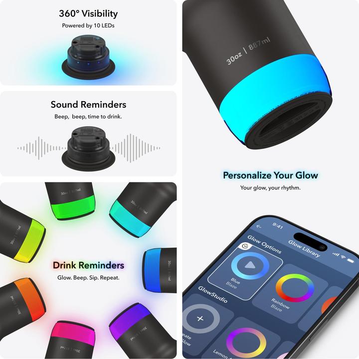 Actual product image HidrateSpark PRO 2 - 30oz Tumbler - White (0.89 l)