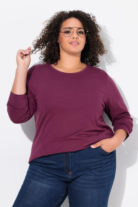 Image du produit Ulla Popken T-shirt Slim Fit, décolleté rond et manches longues (54)