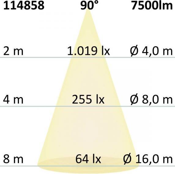 Produktbild Isoled LED Office Stehleuchte PRO 40W+40W 4000K Silber dimmbar (5500 lm)