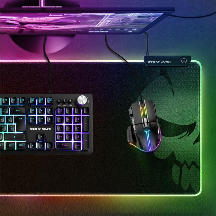 Image du produit Spirit Of Gamer Tapis de souris Darkskull RGB - XXL (XXL)